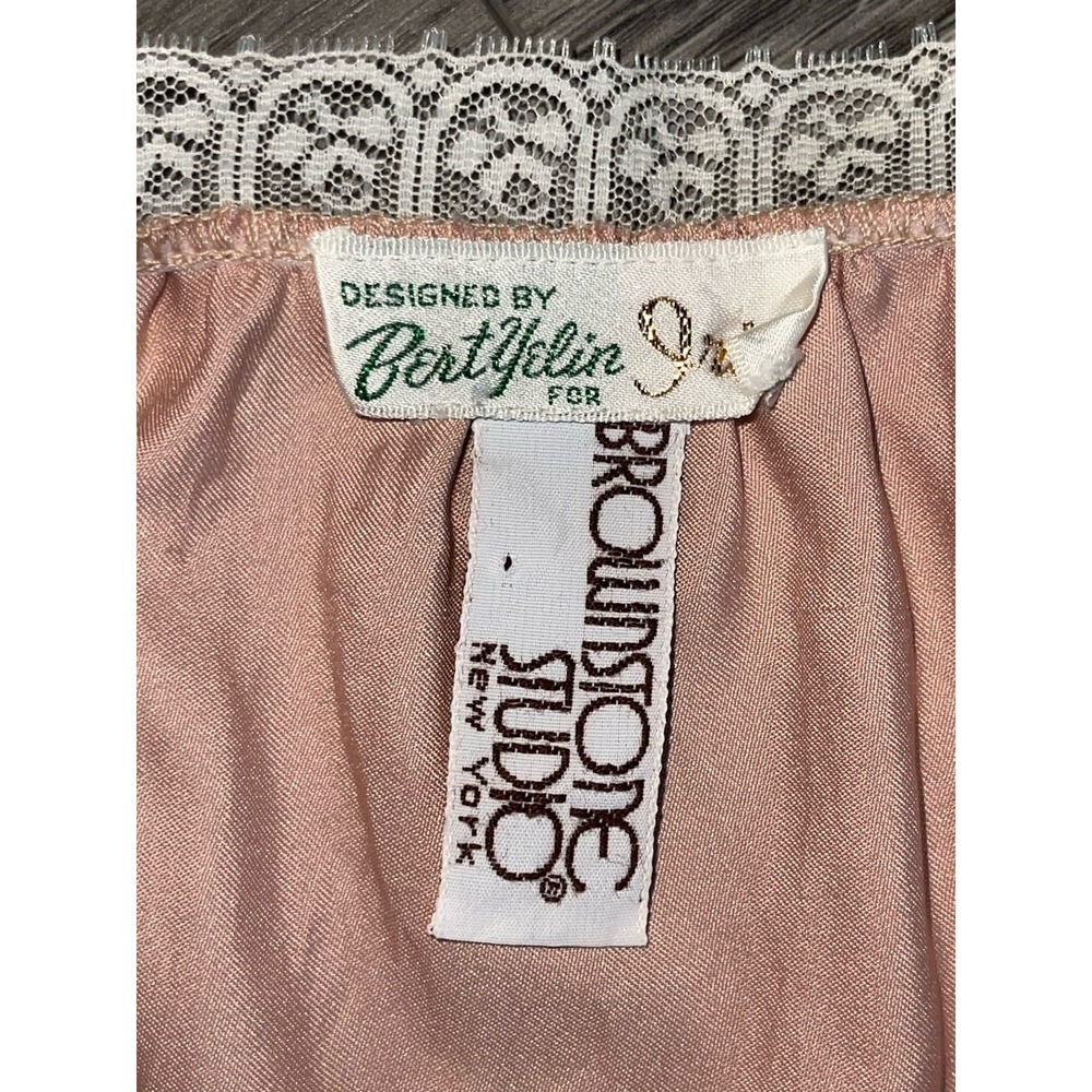 Vintage Brownstone Studio 70's‎ Slip Dress W/White Lace Trim Large - Picture 7 of 11